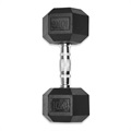 Anti -Slip Fitness Hex -Dumbbell - 10 kg - čierna