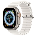 Apple Watch Ultra/8/SE (2022)/7/SE/6/5/4 Remienok Ocean Band MQE93ZM/A - 49mm, 45mm, 44mm - Biely