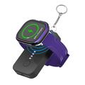 1200mAh Portable Charger Mini Magnetic Wireless Power Bank with Keychain for iWatch Series