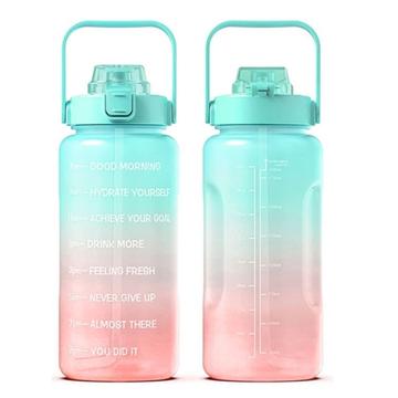 2,2 l fľaša na vodu bez BPA Športová fľaša na pitie so slamkou a časovým ukazovateľom Športový motivačný džbán na vodu [bez certifikácie FDA]