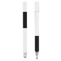 2-v-1 univerzálny kapacitný dotykový pero pero-2 ks. - striebro