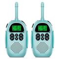 2 ks DJ100 Detské vysielačky Hračky Detský interfón Mini ručný vysielač s dosahom 3 km UHF rádio so šnúrkou - modrá + modrá