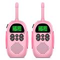 2 ks DJ100 Detské vysielačky Hračky Detský interfón Mini ručný vysielač s dosahom 3 km UHF rádio so šnúrkou - ružová + ružová