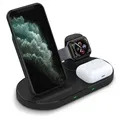 3 -v -1 bezdrôtová nabíjacia stanica W55 - iPhone, AirPods, Iwatch - čierna