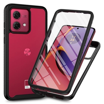 Motorola Moto G84 360 Protection Series Case - Black / Clear