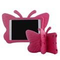 iPad Mini 2, iPad Mini 3 3D Shockproof Kids Case - Butterfly - Horúca ružová