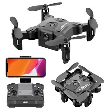 4drc v2 skladateľný mini dron s diaľkovým ovládaním - 2MP, wifi - čierna