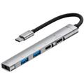 5-in-1 Aluminum Alloy Multifunctional USB-C Hub - Silver
