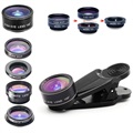 5-in-1 Universal Clip-on Camera Lens Kit for Smartphone, Tablet (Open Box - Excellent)