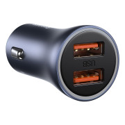 Nabíjačka do auta Baseus Golden Contactor Pro CCJD-A0G, 2x USB, 40 W - sivá