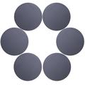 6 Pcs. Coasters in PU Leather Ø 10 cm