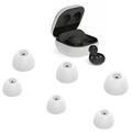 6 ks náhradných koncoviek slúchadiel Mäkký silikónový kryt slúchadiel pre Samsung Galaxy Buds2 - biely