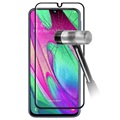 9D Full Cover Samsung Galaxy A40 Temperkovaný sklenený chránič obrazovky - Čierna