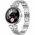AK73 Women's Smart Watch with Rhinestone Stainless Steel Strap - Silver