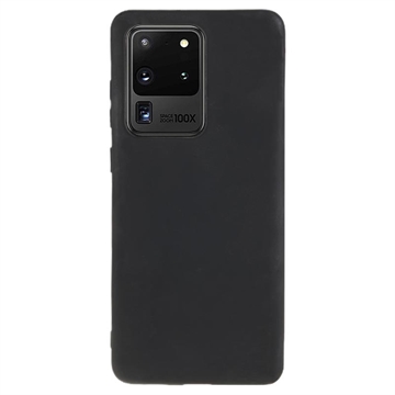 Matné Puzdro TPU na Samsung Galaxy S20 Ultra Proti Odtlačkom Prstov - Čierne