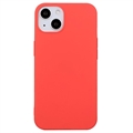 iPhone 15 Plus Matné Puzdro TPU Proti Odtlačkom Prstov - Červená
