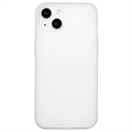 iPhone 15 Plus Matné Puzdro TPU Proti Odtlačkom Prstov - Biely