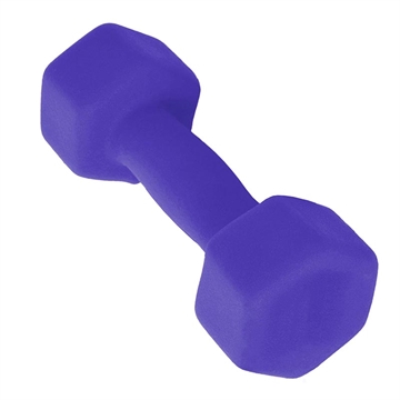 Anti -sklip fitness neoprénová činka - 4 kg - fialová