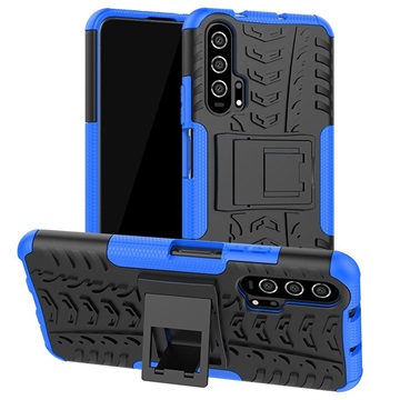 Honor 20 Pro Anti -Slip Hybrid Case s Kickstandom - modrá / čierna
