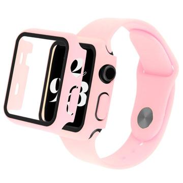 Apple Watch Series SE (2022)/SE/6/5/4 Plastové Puzdro s Ochranou Obrazovky - 40mm - Ružová