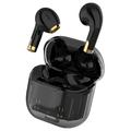 Apro 11 Bezdrôtové slúchadlá Bluetooth Stereo zvuk s nízkym oneskorením Športové slúchadlá s nabíjacím puzdrom s 300mAh batériou - čierne