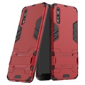 Huawei P20 Armor Hybrid Case so stojanom - striebro