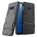 Séria brnenia Samsung Galaxy S10E Hybrid Case so stojanom - čierna