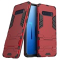 Armor séria Samsung Galaxy S10 Hybrid Case so stojanom - červená