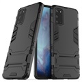 Séria brnenia Samsung Galaxy S20 Ultra Hybrid Case so stojanom - čierna