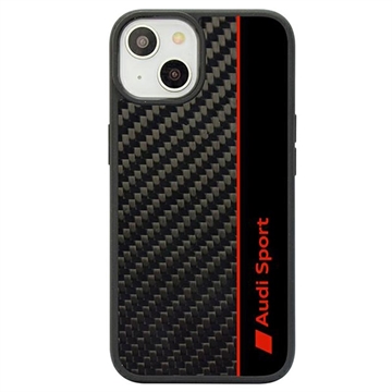 Púzdro Audi Carbon Fiber Stripe pre iPhone 14 - Čierne