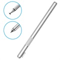 Baseus 2-v-1 kapacitný dotykový dotykový stylus a guľôčkové pero-striebro
