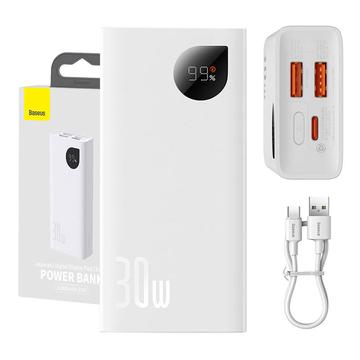 Baseus Adaman2 Digital Display Power Bank 10000mAh - 2xUSB, USB-C, 30W - White