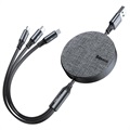 Baseus 3-v-1 zasunuteľný kábel USB-1,2 m