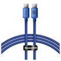 Baseus Crystal Shine USB -C / USB -C kábel Cajy000603 - 1,2 m - modrá