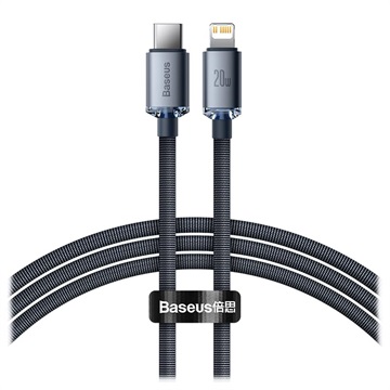 Baseus Crystal Shine USB -C / Lightning Cable CAJY000201 - 1,2 m - Čierna
