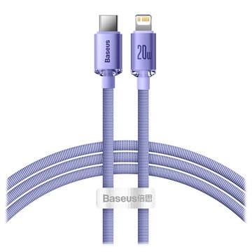 Baseus Crystal Shine USB -C / Lightning Cable CAJY000205 - 1,2 m - fialová