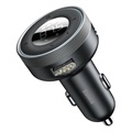 Baseus si vychutnajte CCLH -01 FM vysielač / Dual USB Car Charger - Black