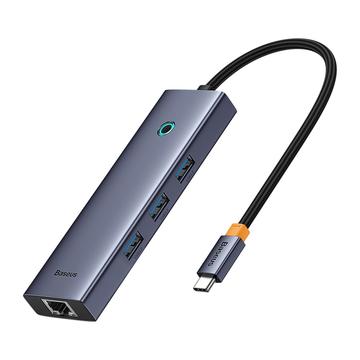 Baseus Flite BS-OH109 4-in-1 USB-C Hub - 3xUSB 3.0, RJ45 Ethernet Port - Space Grey