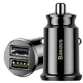 Baseus Grain Mini Smart Dual USB Car nabíjačka - 3.1a - čierna