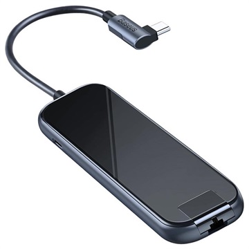 Baseus Mirror USB -C Hub Cahub -Dz0g - USB 3.0, RJ45, HDMI, PD - Gray