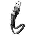 Baseus nimble náboj a synchronizácia USB -C kábel CATMBJ -01 - 23 cm - čierna