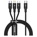 Baseus Rapid 3-v-1 USB kábla typu C CAMLT-SC01-1,5 m-čierna