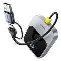 Baseus Safe Journey Wired to Wireless CarPlay Adapter - USB-C, USB-A - Dark Grey
