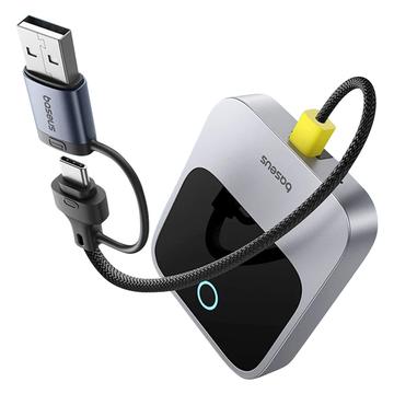 Baseus Safe Journey Wired to Wireless CarPlay Adapter - USB-C, USB-A - Dark Grey