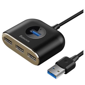 Baseus Square Round USB Hub s rozhraním napájania - čierna
