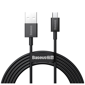 Baseus Superior MicrousB rýchle nabíjanie dátového kábla - 2 m - čierna