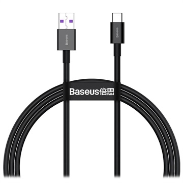 Baseus Superior Series USB -C Data a nabíjací kábel - 66 W, 1 m - Čierna