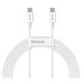 Kábel USB -C / USB -C Baseus Superior - 100 W, 2 m - biela