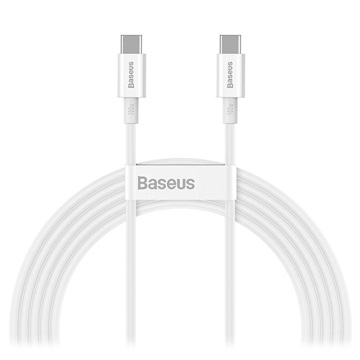 Kábel USB -C / USB -C Baseus Superior - 100 W, 2 m - biela