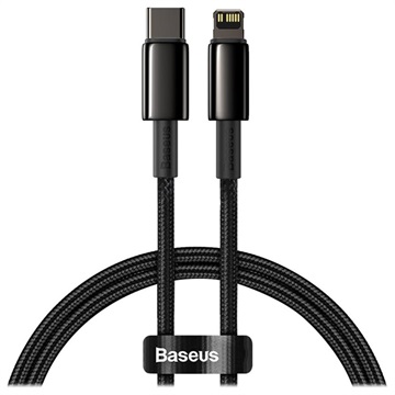 Baseus Tungsten Gold USB -C / Lightning Cable 20W - 1 m - Čierna